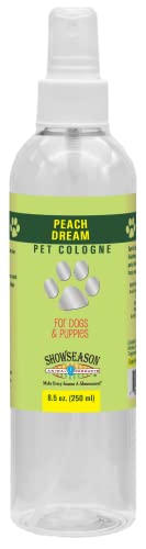 Showseason Peach Dream Pet Cologne 8.5 oz For Dogs | Long-Lasting Odor Eliminator | Cruelty-Free | Paraben-Free | Biodegradable and Non-Toxic | Made in The USA