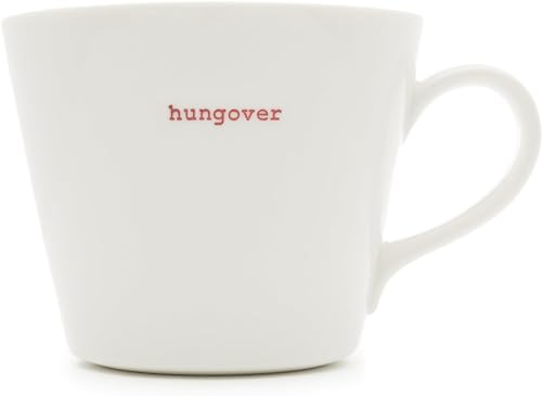 Keith Brymer Jones - Word Range - Standard Ceramic White Mug - Hungover - 350ml - Gift Boxed