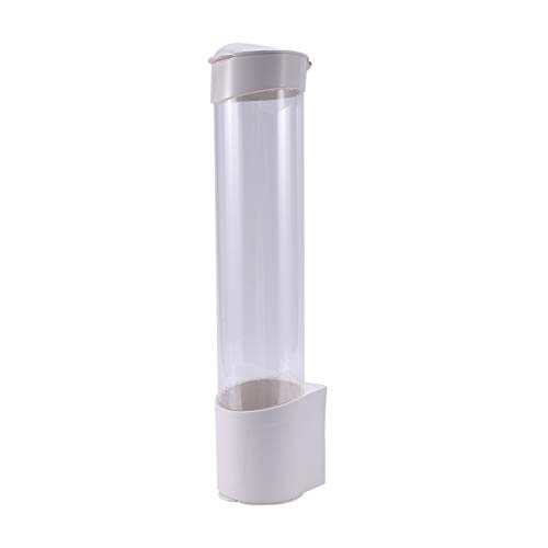 Pasuihcay Dispenser Automatically Drop Cup Remover Disposable Cup Plastic Cup Paper Cup Dust Storage Rack, White