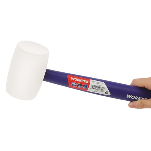 WP241040 Pvc PP Saplı Beyaz Kauçuk Tokmak, 57 mm, 450 g