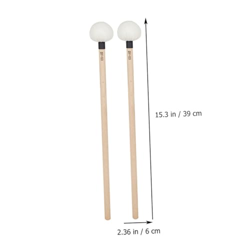 2 Baquetas de Fieltro con Mango de Madera BESTonZON miniatura 6