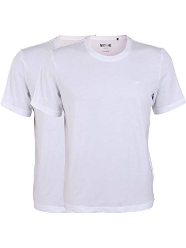 Mustang Hombre 2-Pack C-neck 1006169 Camiseta, Blanco, L