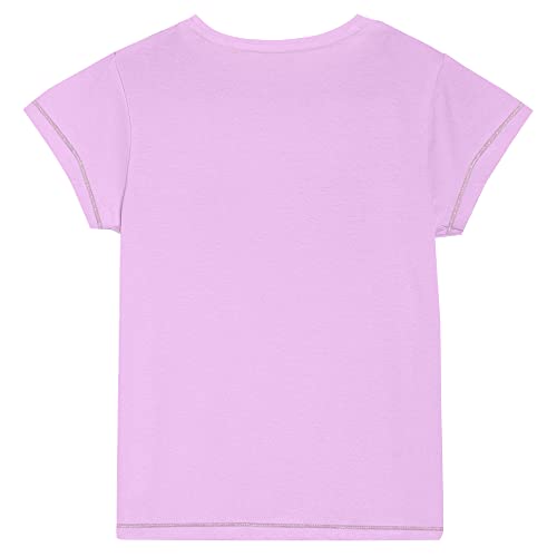 Image of Kidsville Minions Printed Regular Fit Purple Cotton Girl's T-Shirt