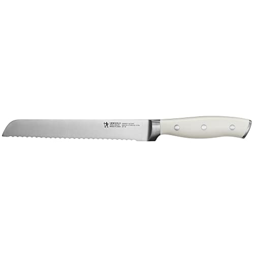 Forged Accent Razor-Sharp 8-inch Bread Knife with White Handle