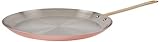 Mauviel M'Heritage 150 B 1.5mm Polished Copper & Stainless Steel Crepe Pan With Brass Handle, 11.8-in, Made in France