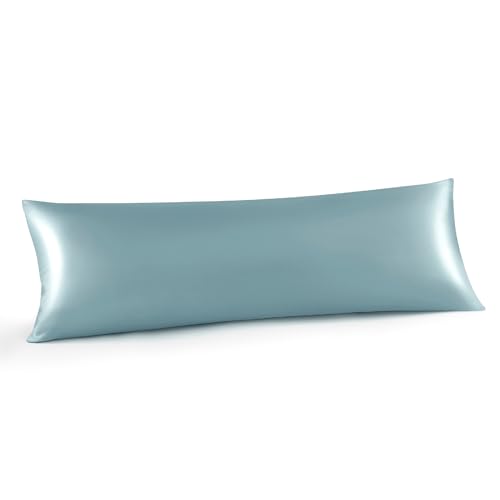 Image of INFIIXSO Silk Pillowcase Haze Blue 20 inchx54 inch