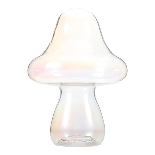 Veemoon Cloche en Verre pour Objets de Collection : Cloche en Verre Transparent en Forme de Champignon à Monter soi-même - Couvercle Anti-poussière pour Figurines, vitrine pour Micro-Paysage, 14,5