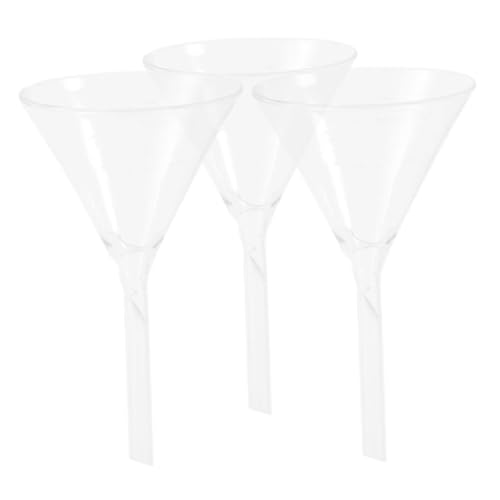 SOLUSTRE - SOLUSTRE Lot De 3 Entonnoirs En Verre De Laboratoire 40 Mm, Entonnoirs De Filtration Triangulaires à Large Ouverture, Usage Scientifique Pour Remplissage Et Filtration Précis