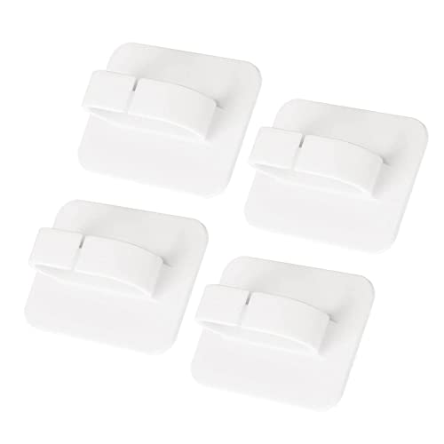 Renhekek 4 x Sprühflaschenaufhänger Besen Mop-Greifer Sprühflasche Aufbewahrungsregal Haken Badezimmer Aufbewahrung Clips Weiß Cover