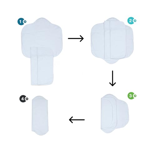 Image of Ambaby Cloth Diapers Combo Pack Quick Dry Comfort Gots Certified Free Size Button Adjustable, Washable, Reusable, Multilayered Cotton Pads And Boosters, Birds And Animals Blue Printed - Pack Of 2