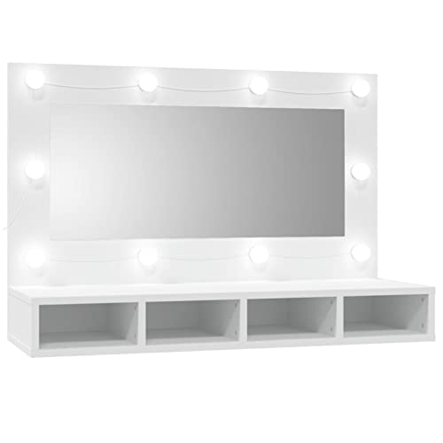 AOAOPQ Specchio rettangolare da appendere in legno con mensola e ganci rustico in legno bianco per soggiorno, camera da letto, ingresso, corridoio, casa colonica, specchio 42 x 58 cm, inchiostro