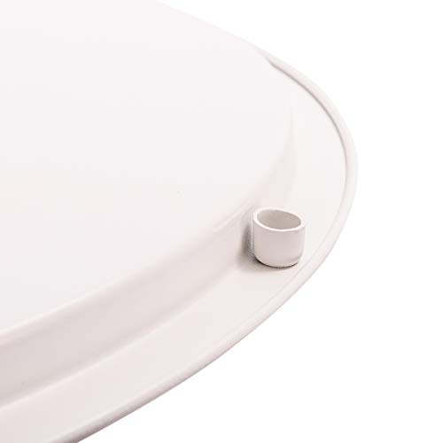 Hollyhome Folding Tray Metal Side Table, Sofa Table Small Round End Tables, Anti-Rust And Waterproof Outdoor Or Indoor Snack Table, Accent Coffee Table,（H） 20.28" X（D） 18.11", Frosted White #TOP6