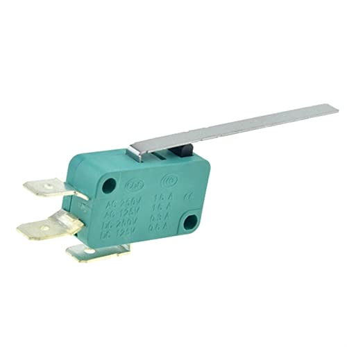 Micro interruptores de límite 16A 250V 125V NO + NC + COM 6,3mm 3 pines SPDT interruptor 28mm 52mm palanca rodillo arco táctil microinterruptor(52mm Lever)