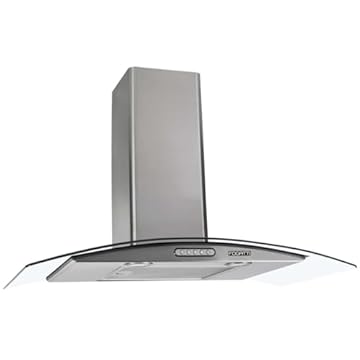 COIFA DE PAREDE Fogatti VIDRO CURVO DUTO SLIM INOX 80CM 220V