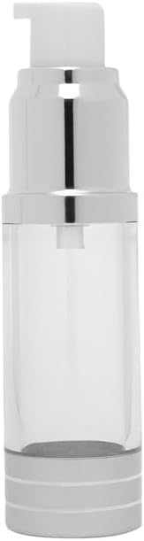 Devinez Refillable Airless Pump Bottle, 30ml (Pack of 2) with Matte Silver finish Lightweight Leak Proof and Shockproof for Homemade Beauty Products, Makeup Foundations and Serums