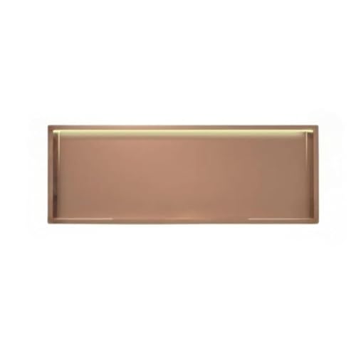 Nicho de ducha de acero inoxidable impermeable y estante empotrado con luz LED decorativa