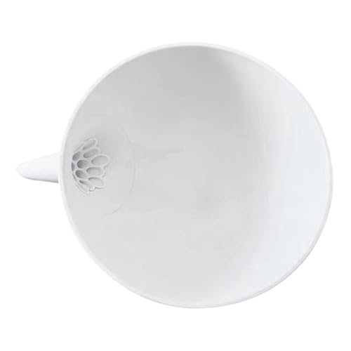 HIAKDOFT Cuenco Escurridor de Cocina Multifuncional con Colador y Embudo Drenaje Rápido para Frutas Verduras y Fideos Organizador Práctico y Flexible Color Blanco
