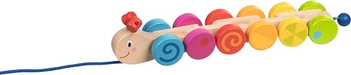 goki 54899 Ziehtier Raupe aus Holz, Nachzieh-Spielzeug mit Tiermotiv,...