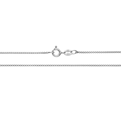 Bling For Your Buck Sterling Silver Chain Necklace For Women And Men | Thin Italian Box Chain 0.7Mm 925 Silver Necklace Chain | Choose Length 14 Inch - 40 Inch | 18 Inch Size #TOP1