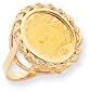 14k Yellow Gold 1/10th Panda Coin Ring