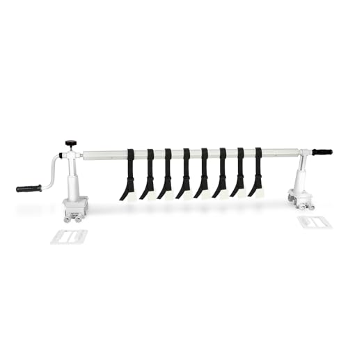 SUPERFASTRACING 16 FT Over-Ground Pool Cover Reel with Aluminum Tube Set for Various Shape Pool
