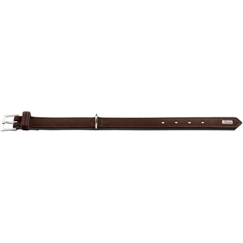 Collier pour chien Hunter Softie marron noir taille 60 simili cuir résistant