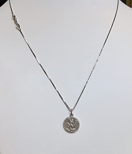 SAINT MICHAEL THE ARCHANGEL MEDAL - THE PATRON SAINTS MEDALS- 100% MADE IN ITALY (St. Michael with Chain)2