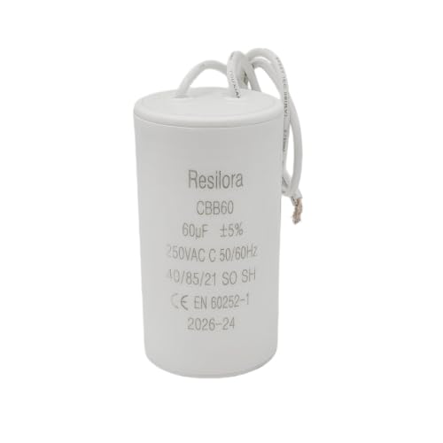 60UF CBB60 Motor Run Capacitor 250VAC MFD Self-Healing 2wire 1.57x2.87 in