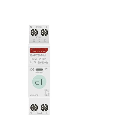 Disjoncteur connecté 1P + N 50A haute précision, compteur kWh et technologie VA Protect