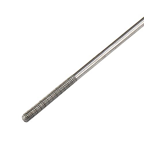 Crapyt Silver M2 Pushrod Linkage Rods 304 Stainless Steel for RC Airplane,Boat,Helicopter Round Shaft 5 PCS Replacement 200×2mm/7.87\"×0.08\"(L×D)