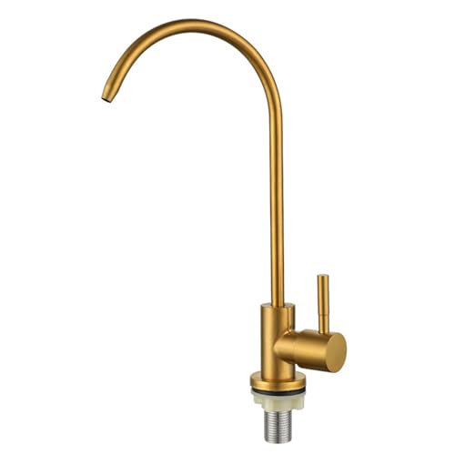 Robinet cygne or filtre acier inoxydable évier cuisine mitigeur doré