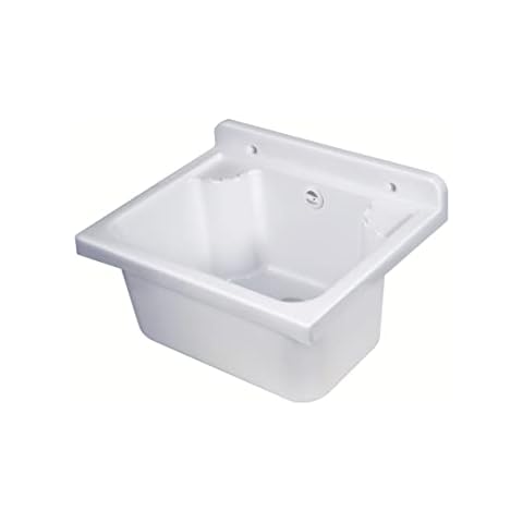 Negrari Sink-Pilozzo Mini Wall White, Resin for Outdoor 42x34h21 Cover