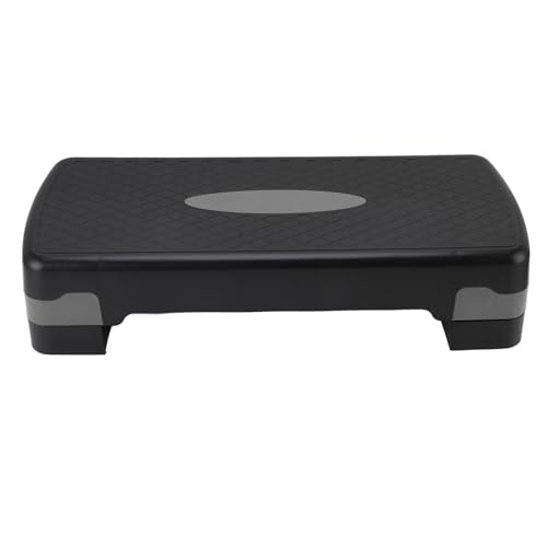Fafeims Plataforma de Paso de Ejercicio, Paso Aerobic Ajustable, Plataforma de Fitness Adecuada para el Entrenamiento de Cuerpo Completo en el Gimnasio en Casa (Gris oscuro)