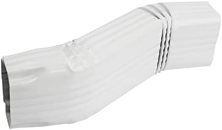 Gutter Downspout Leader Style A Elbow (Offset= 3) 2”x3” White S-Shape