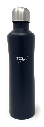 Image of Sizzle Lifestyle Stainless Steel Fridge Water Bottle (750 ml x 1pc, Matt Black)
