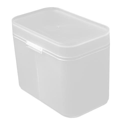 PRETYZOOM Organizador de Algodón Transparente con Tapa Dispensador de Bastoncillos y Discos Desmaquillantes para Maquillaje y Escritorio Diseño Compacto y Fácil Limpieza