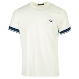  Fred Perry Contrast Cuff T-Shirt, T-Shirt - L