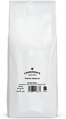 Cameron's Coffee Vanilla Hazelnut Flavored Whole Bean Coffee, Light Roast, 100% Arabica, Bulk, 4-Pound Bag, (Pack of 1)