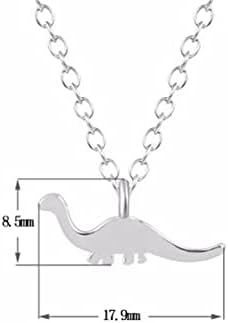 CrownOfRibbons Silver Dinosaur Necklace, Gifts for Women Cute Jewellery For Her, 45 cm - Image 3