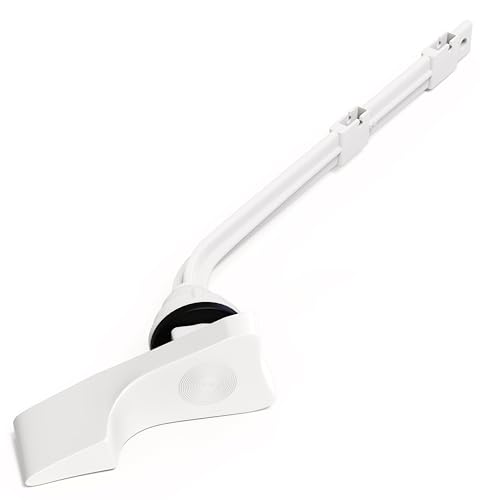 Qualihome Toilet Tank Flush Lever Replacement for American Standard (45 Degree Neo-Angle Arm, White)