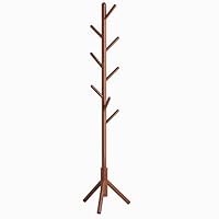 Awatiwa Kapstok van massief hout, ronde sokkel, vrijstaand, met 8 haken ( 2 reservekaken voor mantels, hoeden, tassen, portemonnees, voor entree, hal, rubberen houten haken, basis en