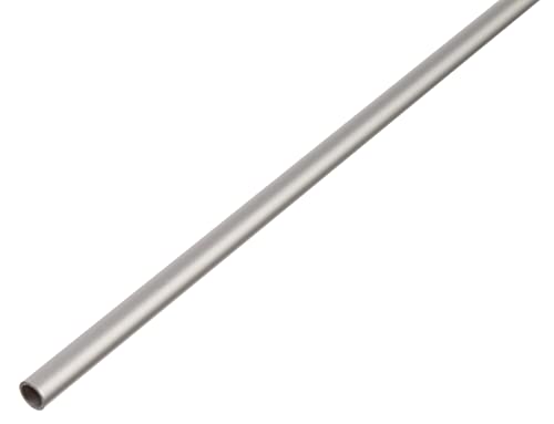 Alberts 474430 Rundrohr | Aluminium, silberfarbig eloxiert | 2000 x 10 x 1 mm