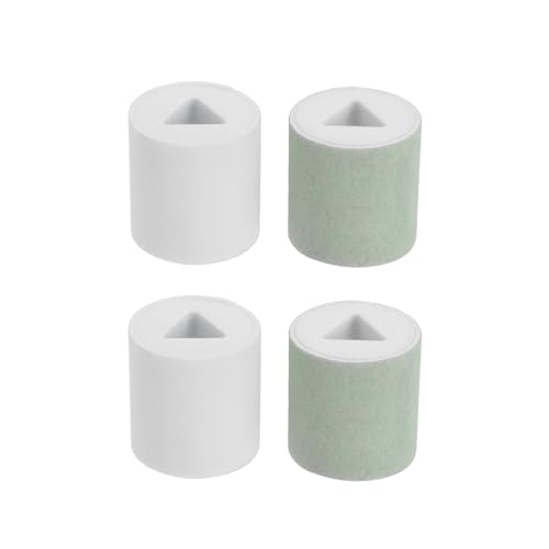 EMSea 4 Stück Pufferrollen für Elektrische Nagelpolierer 20,4 X 19,4mm Ersatzrollen Nachfüllungen Innenloch 0,9 X 0,8mm EVA Nachfüllungen für Elektrische Fußfeilen Grün Weiß