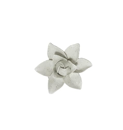 Image of Ceramic Flower Wall Art Decor, Artificial Flower Wall Sculpture,Handmade Ceramic Flowers for Home,Hallway,Living Room, Kitchen,Bathroom (Spotted Color,Yulan Magnolia, 2.76 inch)