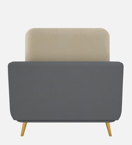 Image of Beautiful Multicolor Velvet Contemperory Sofa Couch with Cushion Chaise Lounge Section Sofa Perfect for Living Room & Bedroom Home & Office 1 Seater (Beige, Grey and Blue)