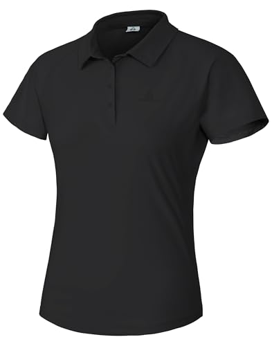 Black Polo Shirts for Women Short Sleeve Golf Shirts for