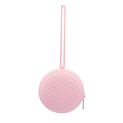 Funincrea Coin Purse, Waterproof Silicone Coin Pouch for Shopping and Travel, Mini Headphone Case with Zipper, Portable Circular Small Coin Pouch for Storage Coin, Key, Lipstick, Access Card (pink)