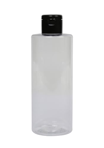 250 ML-Fliptop-Siyah Kapaklı-Dezanfektan-Kolonya-Likit Şişe-10 Adet