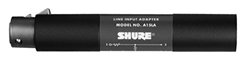Shure A15LA Line Adapter-Converts Balanced Line Level Signals to Microphone Level (50dB Attenuation)