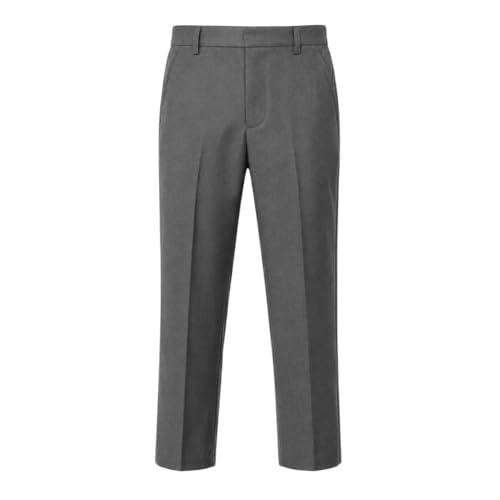 IMFAA Pantalones escolares de alta calidad: banda de cintura ajustable, pantalones de uniforme elegantes para comodidad diaria con cierre de cremallera y gancho., 14-15 años